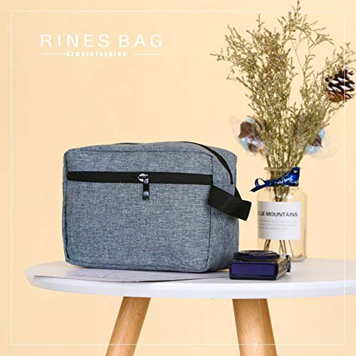 Oyfel Bolso Cosmético Viaje Bolsa Viaje de Aseo Neceser Maquillaje Neceser Paquete de Almacenamiento Impermeable y Resistente Organizador con Asa Manija Gris