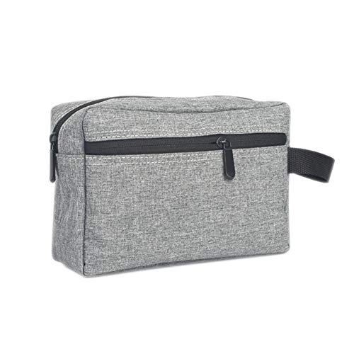 Oyfel Bolso Cosmético Viaje Bolsa Viaje de Aseo Neceser Maquillaje Neceser Paquete de Almacenamiento Impermeable y Resistente Organizador con Asa Manija Gris