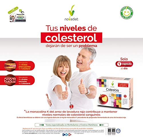 PACK 2 UDS. FORMATO AHORRO DE COLESTIA - 60 CÁPSULAS x 2 (TOTAL 120 CAPS) - NOVADIET - MANTEN TU COLESTEROL BAJO CONTROL - ENVÍO 24 HORAS CORREOS EXPRESS