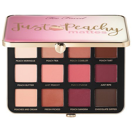 Paleta de sombras de ojos de terciopelo mate Just Peachy. Colección Peaches and Cream de TOO FACED