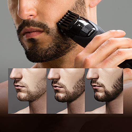 Panasonic ER-GB43-K503 - Recortador WET&DRY de barba para hombre con peine-guía, selector de ajuste rápido, recargable, acero inoxidable, batería larga duración, lavable, 20 ajustes, color negro