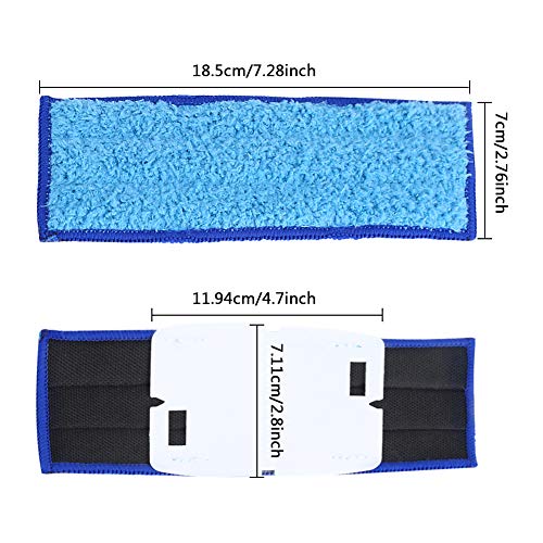 Paño de Limpieza, Paño de Microfibras Paños y Toallitas para Mopas Trapo de Fregona Lavable 185 x 70 mm Bayeta de Limpieza para iRobot Braava Jet 240/241(Blue)