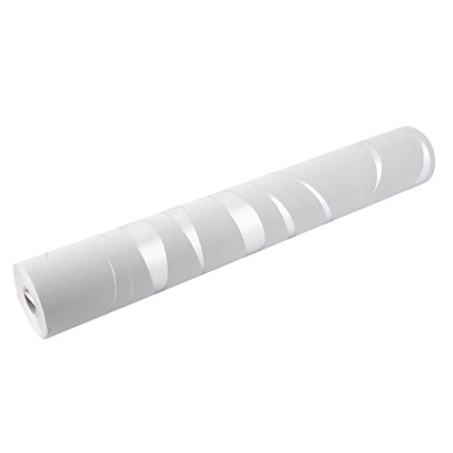 Papel tapiz 3D 10M Wave Rollos de papel tapiz de lujo flocado para el hogar Dormitorio Sala de estar Papel tapiz Decoración de paredes Papel pintado minimalista no tejido - Plata y gris