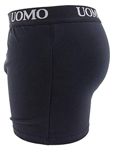 Paquete de 6 Piezas, Calzoncillos Hombre, Boxer Algodon, Ropa Interior Cómoda para Hombres, Multicolor, 2 Negros, 2 Azules, 2 Grises, XXX-Large