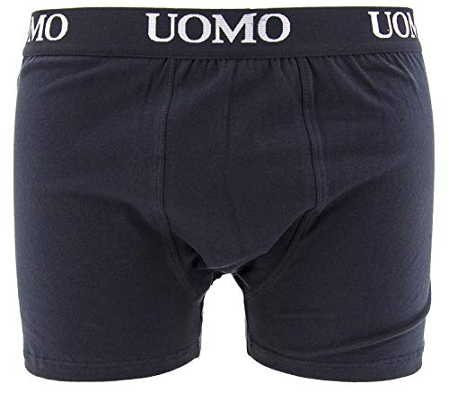 Paquete de 6 Piezas, Calzoncillos Hombre, Boxer Algodon, Ropa Interior Cómoda para Hombres, Multicolor, 2 Negros, 2 Azules, 2 Grises, XXX-Large