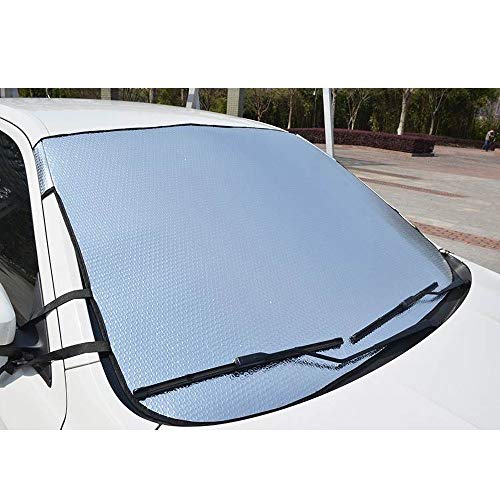 Parabrisas del Coche Cubierta, Doble Cara Plata Protector de Pantalla Solar Rayos Cubierta del Polvo Térmico Cubierta de Hielo Helada, para SUV Most Vehicle (140 * 90cm)