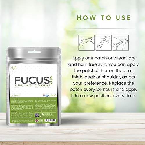 Parches Fucus Plus | Parches Adelgazantes Transdérmicos | Parches Efectivos para Reducir de Peso y Quemar Grasa | con Fucus, Té Verde, Acai, Guaraná y Garcinia Cambogia | 30 Parches | WeightWorld