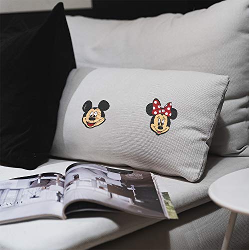 Parches - Mickey Mouse Disney cómico niños - negro - 6,5x6,5cm - termoadhesivos bordados aplique para ropa