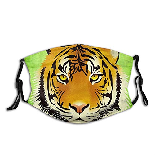 Pasamontañas Tiger Cat Big Cat Animal World con filtro Funda de boca lavable y reutilizable, Funda de boca antipolvo Mas