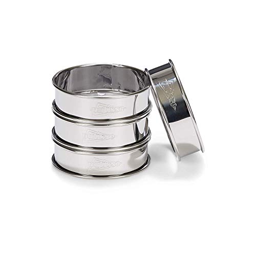 patisse 2141 - Set 4 Aros Tarta INOX 18/8, 0,30mm, 8 x 2½cm