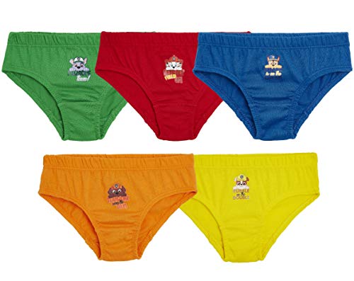 Paw Patrol Calzoncillos Niño, Pack de 5 Calzoncillos Patrulla Canina, Ropa Interior Niño Bebe 100% Algodon Suave, Tallas 18 Meses-7 Años, Regalos para Niños (5-6 años)