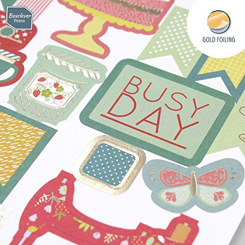 Pegatinas para scrapbooking, agendas, planners y el planner Busy Days de Boxclever Press. Una selección de pegatinas de distintos temas. Pegatinas para scrapbook y bullet journal (Pasatiempos)