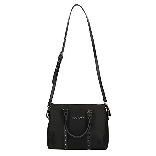 Pepe Jeans 7077121, Bolso Mujeres, Negro, Media