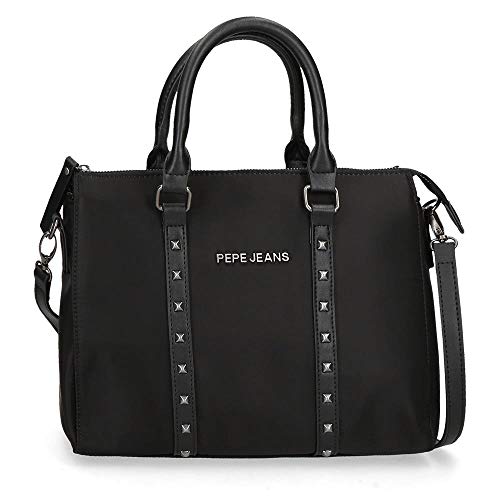 Pepe Jeans 7077121, Bolso Mujeres, Negro, Media