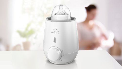 Philips Avent SCF355/00 - Calienta Biberón Rápido, Función de Descongelación, Calentamiento Uniforme Del Líquido [Enchufe Español], Blanco