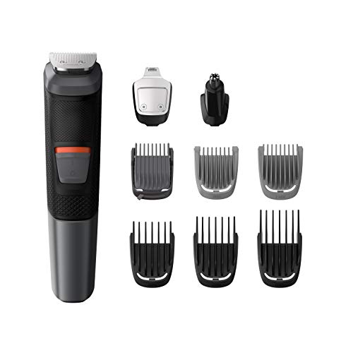 Philips Barbero MG5720/15 - Recortador de barba y precisión 9 en 1 tecnología Dualcut, para un recorte profesional, autonomía de 80 minutos, batería, negro