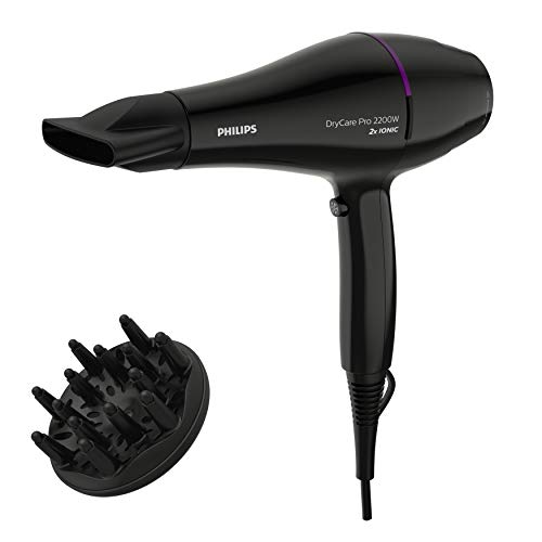 Philips BHD274/00 Pro DryCare - Secador de pelo con tecnología Thermoprotect, nivel frío, 2200 W, motor AC y 2 cabezales