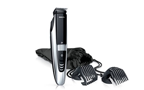 Philips BT9290/32 - Barbero Láser Serie 9000 resistente al agua, con guía láser para mayor precisión, rueda de ajuste de longitud, dos peines guía y cabezal doble de corte con dos anchuras