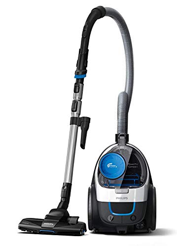 Philips PowerPro Compact FC9332/09 - Aspirador con Sistema Ciclonico sin Bolsa, Deposito 1.5 L, Filtro Antialergias, Facil de Limpiar