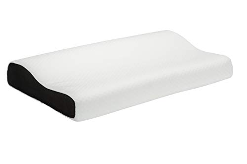 Pikolin Home - Almohada viscoelástica ergonómica, con doble funda, acabado aloe vera, firmeza media-baja, 40x70cm, altura 7-11cm