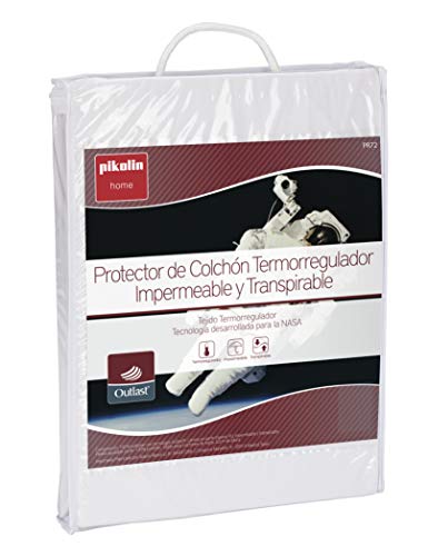 Pikolin Home - Protector de colchón termorregulador, impermeable y transpirable, 105x190/200cm-Cama 105 (Todas las medidas)