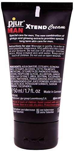 pjur MAN Xtend Cream - Crema de erección para hombres que desean más - con extracto de ginkgo y gingseng para prolongar el placer (50ml)