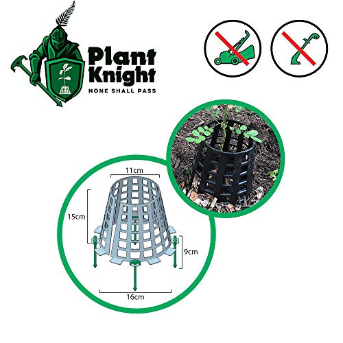 Plant Knight Planta y Protector del árbol y Protector para los árboles, árboles jóvenes - expandible (Negro-6)