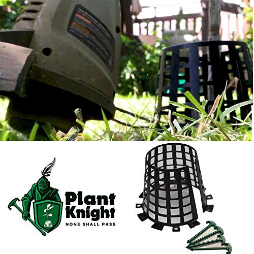 Plant Knight Planta y Protector del árbol y Protector para los árboles, árboles jóvenes - expandible (Negro-6)