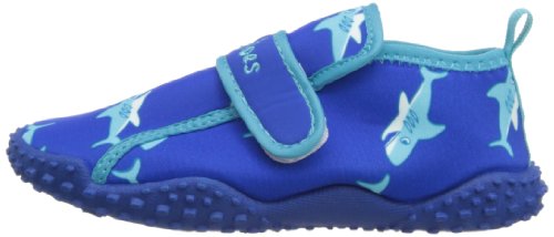 Playshoes Zapatillas de Playa con protección UV Tiburón, Zapatos de Agua Unisex Niños, Azul (Blau 7), 22/23 EU