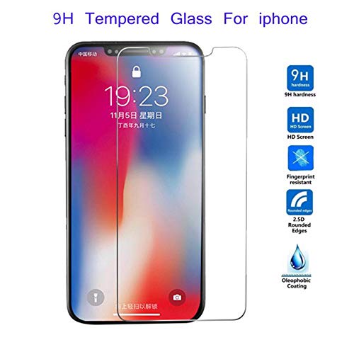 PmseK Protector de Pantalla,9H HD Vidrio Templado For iPhone X XS MAX XR 6 6S 7 8 Plus 5S 4S Screen Protector Protective Glass On iPhone 7 8 Plus X 5 Glass For iPhone 4 4s Vidrio Templado