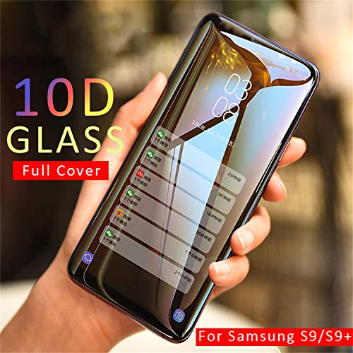 PmseK Protector de Pantalla,Vidrio Templado,10D Full Cover Tempered Glass For Galaxy A7 2108 Note 9 8 Cristal Templado For Galaxy S8 S9 A6 A8 Plus New S7 Edge Film For A6 2018 9d Gold