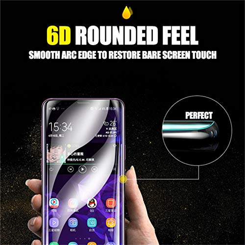 PmseK Protector de Pantalla,Vidrio Templado,6D Full Cover Soft Hydrogel Film For Galaxy Note 8 9 S8 S9 Screen Protector For S9 S8 S7 S6 Edge Plus Not Glass S6 Edge Plus