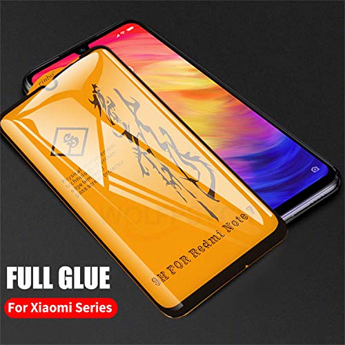 PmseK Protector de Pantalla,Vidrio Templado,6D Full Glue Cover Tempered Glass For Pocophone F1 Mi 9 8 SE A2 Lite MAX 3 Redmi Note 7 6 5 Pro Cristal Templado Film Redmi Note 5 Pro Black