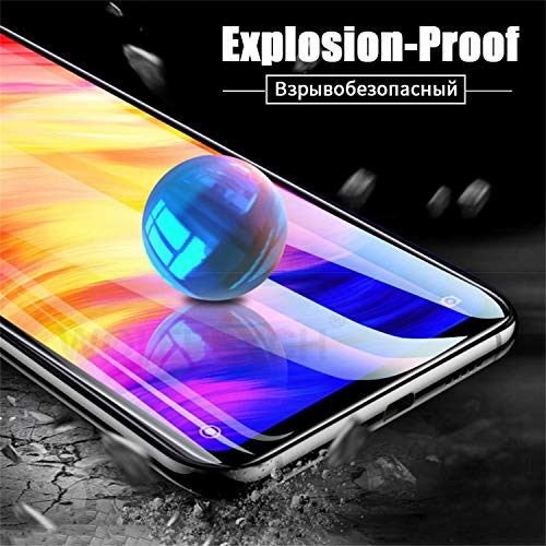 PmseK Protector de Pantalla,Vidrio Templado,6D Full Glue Cover Tempered Glass For Pocophone F1 Mi 9 8 SE A2 Lite MAX 3 Redmi Note 7 6 5 Pro Cristal Templado Film Redmi Note 5 Pro Black