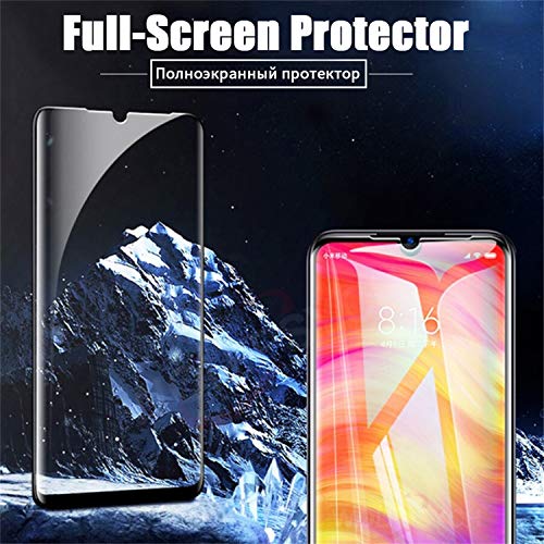 PmseK Protector de Pantalla,Vidrio Templado,6D Full Glue Cover Tempered Glass For Pocophone F1 Mi 9 8 SE A2 Lite MAX 3 Redmi Note 7 6 5 Pro Cristal Templado Film Redmi Note 5 Pro Black