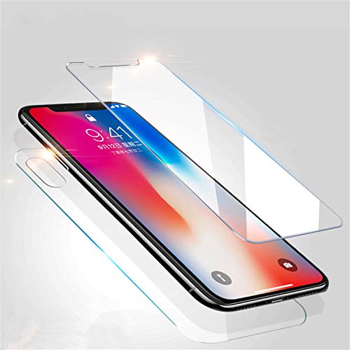 PmseK Protector de Pantalla,Vidrio Templado,9H Front Cover Tempered Glass 5S 5 SE 7Plus 4S For iPhone XS MAX X 8 7 6 Plus 8Plus Front and Back Screen Protector Protective for iPhone 7 Front and Back