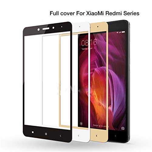 PmseK Protector de Pantalla,Vidrio Templado,For Redmi 4X Full Cover Tempered Glass For Redmi 4A 3S 3X 4 Note 3 4 Pro 4Pro Note 4X Screen Protector Protective Glass For Redmi 4 Gold