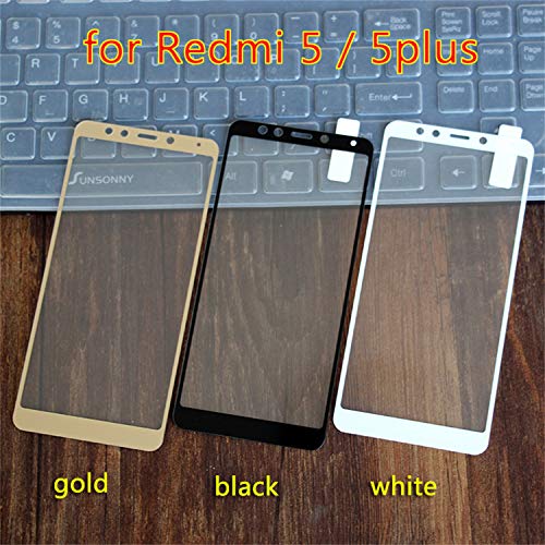 PmseK Protector de Pantalla,Vidrio Templado,For Redmi 5 Glass Tempered Full Cover Prime Cristal Templado For Redmi 5 Plus Note7 Mobile Phone Protective Glass Film White for Redmi Note 5