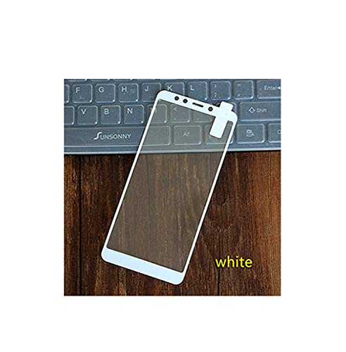 PmseK Protector de Pantalla,Vidrio Templado,For Redmi 5 Glass Tempered Full Cover Prime Cristal Templado For Redmi 5 Plus Note7 Mobile Phone Protective Glass Film White for Redmi Note 5