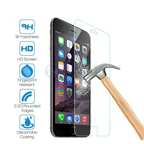 PmseK Protector de Pantalla,Vidrio Templado,Tempered Glass For iPhone 8 Plus Screen Protector Film For iPhone 7 Plus Glass For iPhone X SE 5 5S Tough Protection Glass Cover For iPhone 4 4s