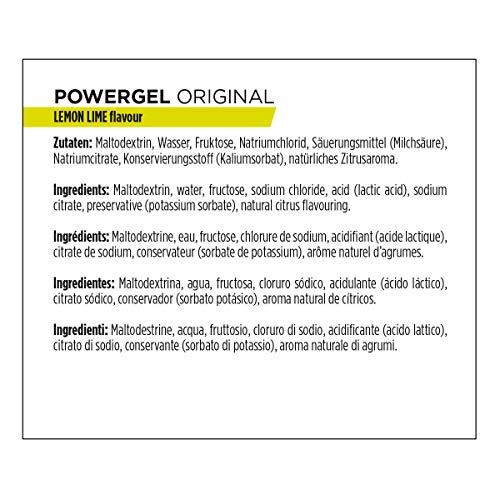 PowerBar PowerGel Original Lemon Lime 24x41g - High Carb Energy Gel + C2MAX Magnesio e Sodio