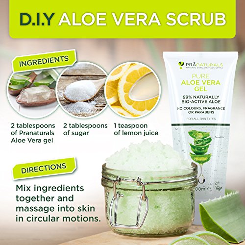 PraNaturals Aloe Vera Pura Gel (paquete de 2)