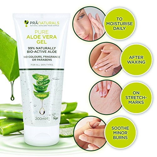 PraNaturals Aloe Vera Pura Gel (paquete de 2)