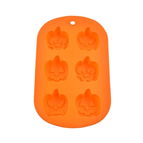 Premium Antiadherente Moldes para tartas, FantasyDay Moldes de Silicona para Caramelos, Chocolate, Hornear, Tarta, Galletas, Jabón, Hielo - Antiadherente Apto Para Lavavajillas Y Microondas - Calabaza de Halloween