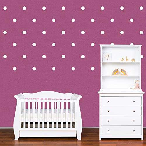 PREMYO 70 Puntos Pegatinas Pared Infantil - Vinilos Decorativos Habitación Bebé Niña Niños - Fácil de Poner Blanco