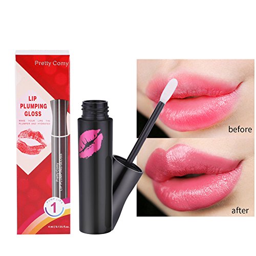 Pretty Comy - Relleno Para Labios Pintalabios Gloss Brillante, Gloss Para Labios Hidratante, Acabado Natural, Añade Volumen, Color Transparente