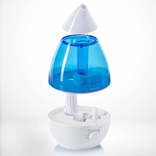 Pro Breeze Humidificador Ultrasónico de 3,8 L, Depósito de Agua de Gran Capacidad, Bandeja Difusor de Aroma, Luz Nocturna y Apagado Automático