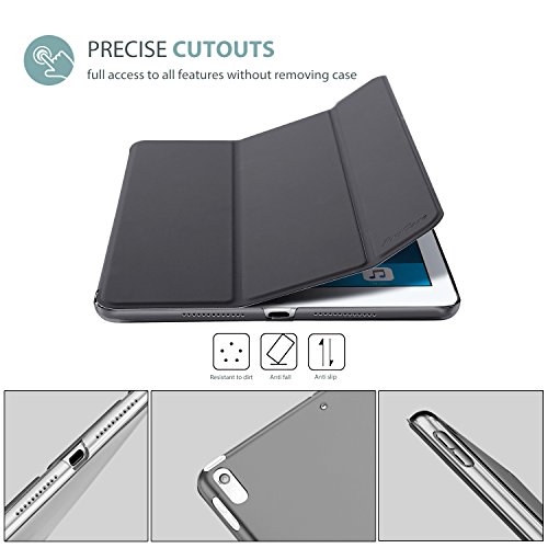 ProCase Funda 10,5” iPad Pro 2017/iPad Air 2019, Estuche Inteligente Ultra Delgada Ligera con Soporte Reverso Translúcido Esmerilado para iPad Air 3.ª Generación/iPad Pro 10.5 Pulgadas -Plomo