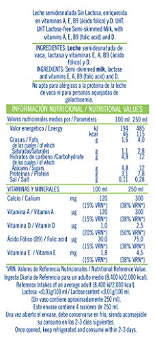 Puleva Mañanas Ligeras Leche Sin Lactosa Semidesnatada 6 x 1 L