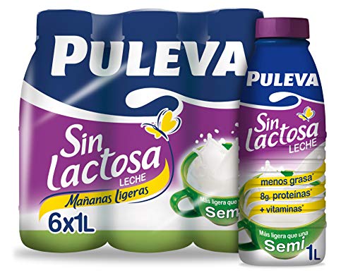 Puleva Mañanas Ligeras Leche Sin Lactosa Semidesnatada 6 x 1 L